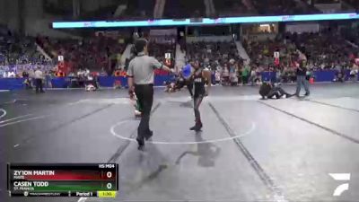 68 lbs Quarterfinal - Casen Todd, St. Francis vs Zy`ion Martin, Maize