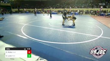 92 lbs Quarterfinal - Sonny Hicks, Coweta Tiger Wrestling vs Osiel Luna, Prodigy Wrestling