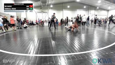 73 lbs Consi Of 8 #2 - Bo Davis, Honey Badgers Wrestling Club vs Kendall Dean, Morris Wrestling Association