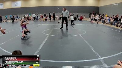 52 lbs Round 6 (10 Team) - Melissavette Alba, 84 Athletes vs Cuinn Reed, Capital City WC