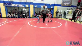 64-67 lbs Semifinal - Kyson Barnett, Twin Hills vs Drake Lear, Fort Gibson Youth Wrestling