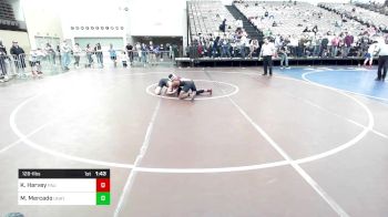 128-I lbs Quarterfinal - Kyaire Harvey, Paulsboro vs Matthew Mercado, Unattached