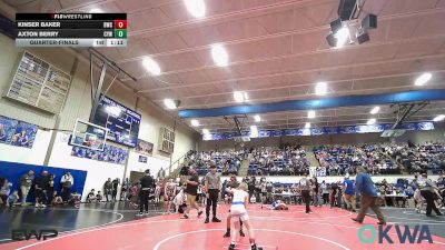 58 lbs Quarterfinal - Kinser Baker, Berryhill Wrestling Club vs Axton Berry, Coweta Tiger Wrestling