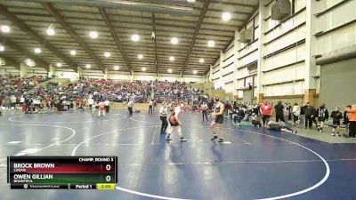 165 lbs Champ. Round 3 - Owen Gillian, Bountiful vs Brock Brown, Logan