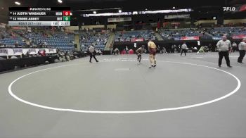 157 lbs Cons. Round 2 - 14 Justin Windauer, Montana State - Northern vs 13 Vinnie Abbey, Indiana Tech