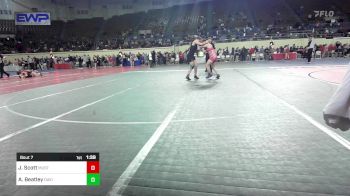 140 lbs Round Of 32 - Jaelyn Scott, Mustang Middle School vs Aspen Beatley, Davis