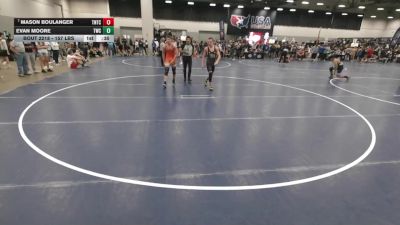157 lbs Cons. Quarters - Mason Boulanger, Team Nazar Training Center vs Evan Moore, Tuttle Wrestling Club
