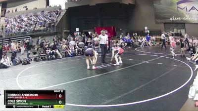 100 lbs Round 4 (6 Team) - Cole Simon, Kansas Copperhead vs Connor Anderson, North Dakota 2