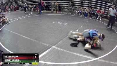 105 lbs Round 4 (6 Team) - Declan Miller, Kansas Cobra vs Radley Konrad, South Dakota Thunder