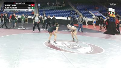 132 lbs Round Of 32 - Audrey Shaw, Bedford vs Elise Vasques, Wakefield