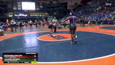 170 lbs Champ. Round 1 - Summer Nichols, Toledo (Cumberland) vs Keyhanna Phillips, Harvey (Thornton)