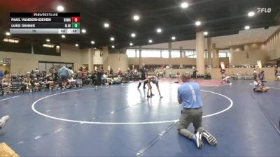 70 lbs Round 3 (6 Team) - Luke Dennis, Alabama Elite Blue vs Paul Vanderhoeven, North Desoto Wrestling Academy