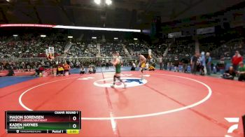 2A-120 lbs Champ. Round 1 - Kaden Haynes, Moorcroft vs Mason Sorensen, Lingle-Ft. Laramie/Southeast