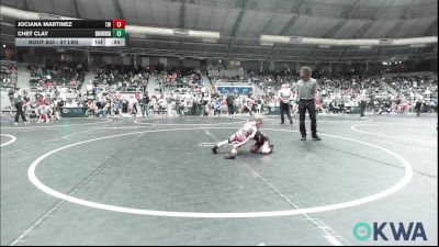 37 lbs Consi Of 8 #1 - Jociana Martinez, Tuttle Wrestling vs Chet Clay, Skiatook Youth Wrestling