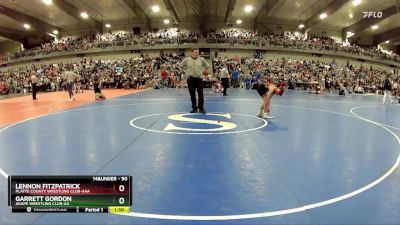 90 lbs Champ. Round 1 - Garrett Gordon, Agape Wrestling Club-AA vs Lennon Fitzpatrick, Platte County Wrestling Club-AAA