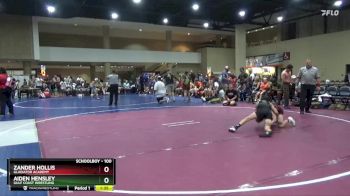 100 lbs Cons. Semi - Aiden Hensley, Gulf Coast Wrestling vs Zander Hollis, Gladiator Academy