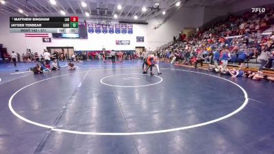 171 lbs Quarterfinal - Matthew Bingham, Laramie Middle School vs Jayden Tenbear, Gering Middle School