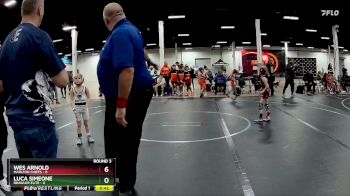 48 lbs Round 3 (4 Team) - Wes Arnold, Marlton Chiefs vs Luca Simeone, Brawler Elite