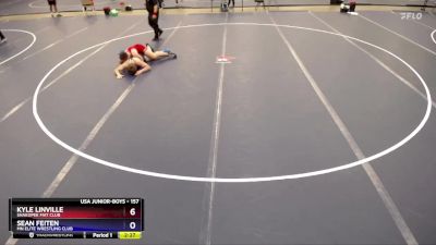 157 lbs Cons. Round 3 - Kyle Linville, Shakopee Mat Club vs Sean Feiten, MN Elite Wrestling Club