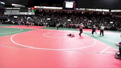 55 lbs Cons. Round 1 - Riggs Osborne, CPWA vs Briggs Hufford, BKW1