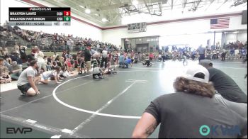 40 lbs Quarterfinal - Braxton Lantz, Cushing vs Braxton Patterson, Kingfisher YellowJackets