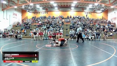 144 lbs Round 1 - Jonah Gribben, Centerburg vs Jase Plice, Hillsdale