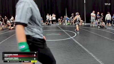 76 lbs Round 3 (8 Team) - Grayden Paris, POWA vs Donovan Peno, Junior Terps Northeast