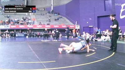 117 lbs Quarters & 1st Wb (16 Team) - Zoee Sadler, Aurora vs Ana Martins-garcia, Elmira College