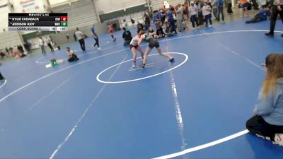 101-109 lbs Cons. Round 2 - Kylie Cudaback, Ogallala Youth Wrestling vs Addison Judy, Wrestling With Character