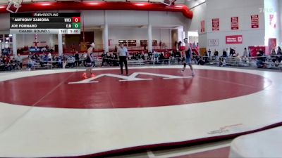 133 lbs Champ. Round 1 - Anthony Zamora, Wheaton (il) vs Joe Fornaro, Elmhurst University