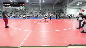 80 lbs Rr Rnd 1 - Jack Lauer, Mat Warriors Red vs Rocco Creazzo, Grit Mat Club Blue