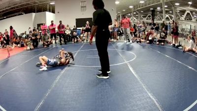 64 lbs Round 3 (6 Team) - Addilynn Barajas, Girls With Grit vs Isabella Zaak, Pride WC