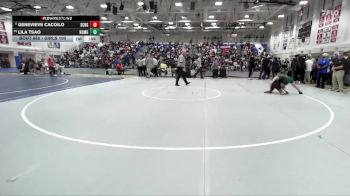 Girls 100 lbs 5th Place Match - Lila Tsao, Homestead&nbsp;Girls vs Genevieve Cacoilo, Silver Creek Girls