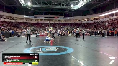 5A 127 lbs Quarterfinal - Andres Romero, Los Lunas vs Marcus Abeyta, Cleveland