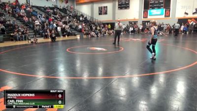 N-6 lbs Cons. Round 1 - Cael Finn, Lone Tree Wrestling Club vs Maddux Hopkins, Pack 732