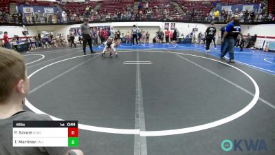 46 lbs Quarterfinal - Parker Savoie, Deer Creek Wrestling Club vs Teagen Martinez, Carl Albert