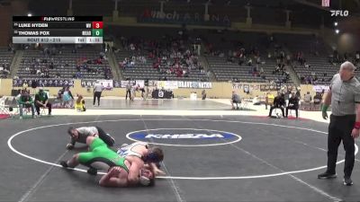 215 lbs Quarterfinal - Luke Hyden, Walton-Verona vs Thomas Fox, Meade County