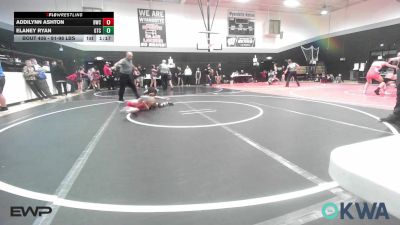 91-98 lbs Rr Rnd 2 - Addilynn Ashton, Bartlesville Wrestling Club vs Elaney Ryan, Grove Takedown Club