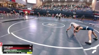 113 lbs Semifinal - Andrew Huerta, Conroe Woodlands College Park vs Cash Wiley, Carl Albert