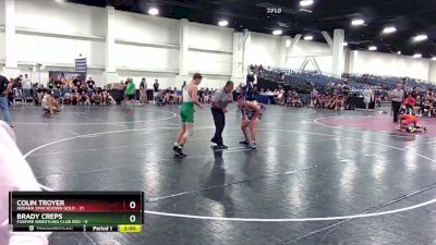 132 lbs Round 1 (6 Team) - COLIN TROYER, Indiana Smackdown Gold vs Brady Creps, Foxfire Wrestling Club RED