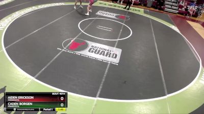 132 lbs Quarterfinal - Aiden Erickson, Minnesota vs Caden Borgen, Minnesota