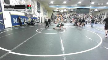 120 lbs Champ. Round 2 - Aurora Taute, Portola vs Lily Galindo, Lakeside