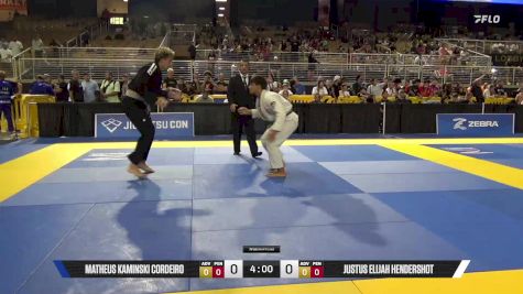 Justus Elijah Hendershot vs Matheus Kaminski Cordeiro 2025 Pan Kids Jiu-Jitsu IBJJF Championship