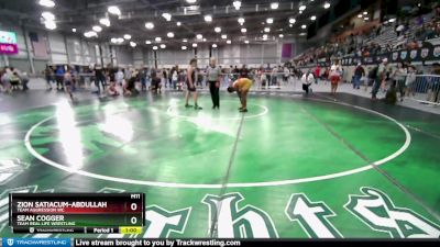 160 lbs Round 5 - Sean Cogger, Team Real Life Wrestling vs Zion Satiacum-Abdullah, Team Aggression WC