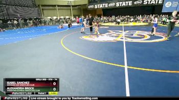 74 lbs Cons. Round 3 - Alexandria Brock, Takedown Express Wrestling Club vs Isabel Sanchez, Damaged Ear Wrestling Club