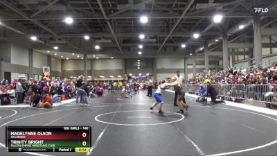 140 lbs Champ. Round 1 - Trinity Bright, Falcon Empire Wrestling Club vs Madelynne Olson, Hillsboro