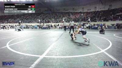 52 lbs Consi Of 16 #2 - Wyatt Pugh, Viking Wrestling Club vs Shepherd Cox, Coweta Tiger Wrestling