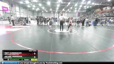 86 lbs Cons. Round 5 - Archer Underdahl, Buzzsaw WC vs Tritt Cunningham, White River Hornets WC