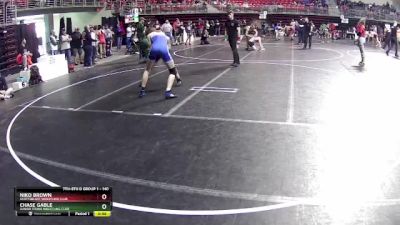 140 lbs Cons. Round 3 - Niko Brown, Scottsbluff Wrestling Club vs Chase Gable, Junior Titans Wrestling Club