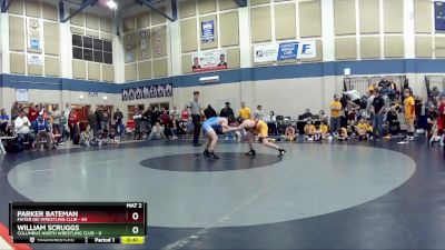 115 lbs Round 3 (4 Team) - Parker Bateman, Mater Dei Wrestling Club vs William Scruggs, Columbus North Wrestling Club